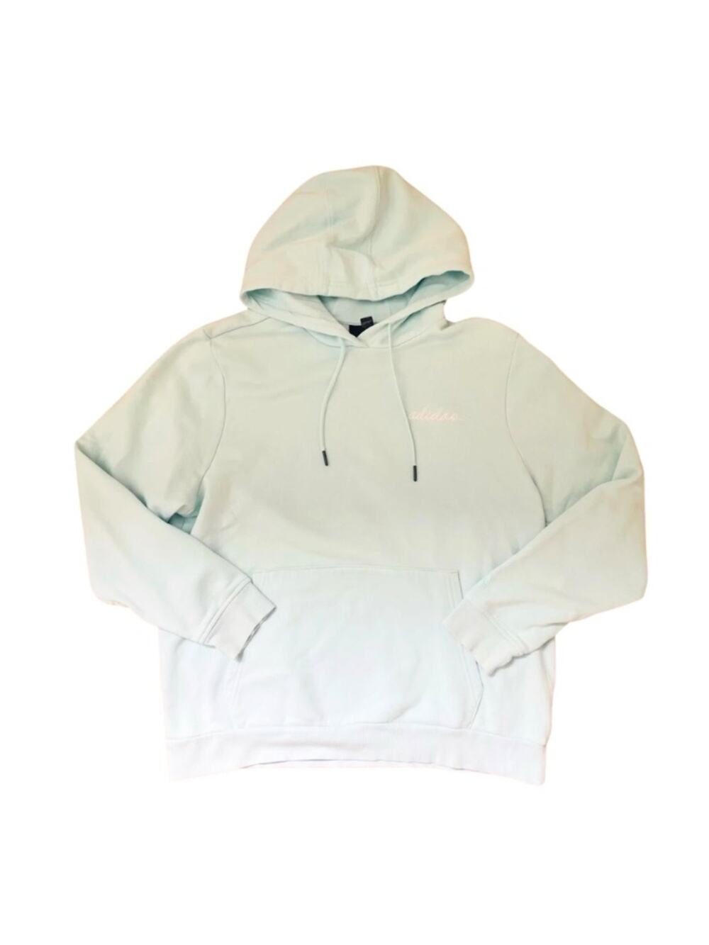 Adidas Women’s Mint/Blue Green Hooded Sweatshirt Pullover Hoodie XS (4-6) #0190